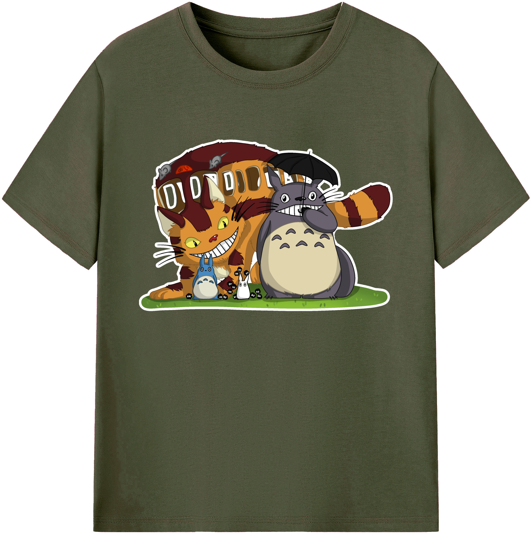 （画像用） となりのトトロ 草壁メイ 草壁サツキ My Neighbor Totoro Satsuki Kusakabe Mei Kusakabe 綿100％ メンズ半袖Tシャツ｜肌触りやわらか＆通気性